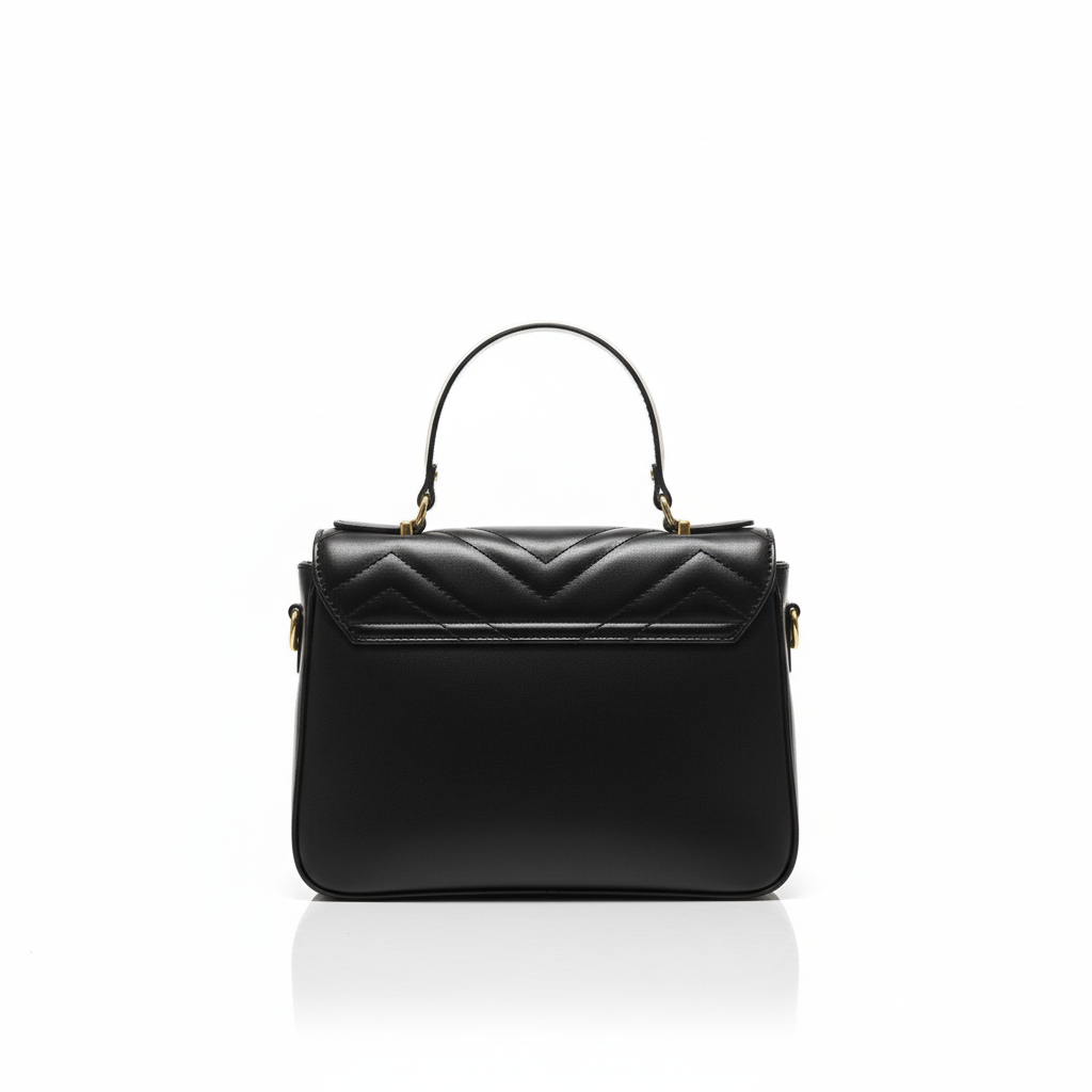 GG Quilted Top Handle Bag – Black Edition