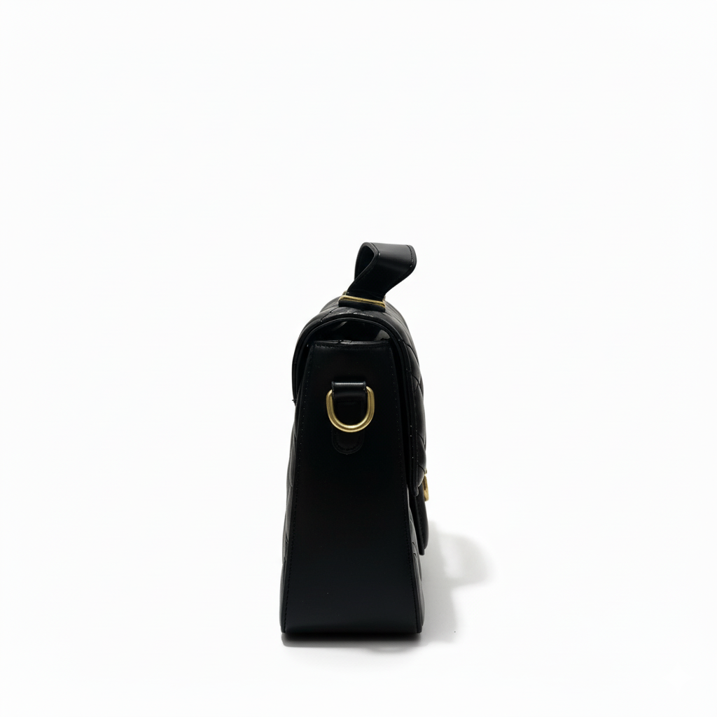 GG Quilted Top Handle Bag – Black Edition