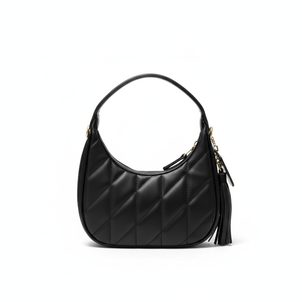 Quilted Shoulder Bag – Black Edition