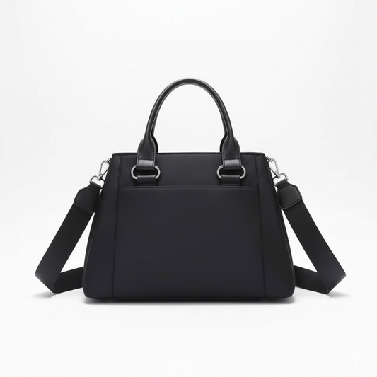 PD Structured Nylon Handbag – Black Edition