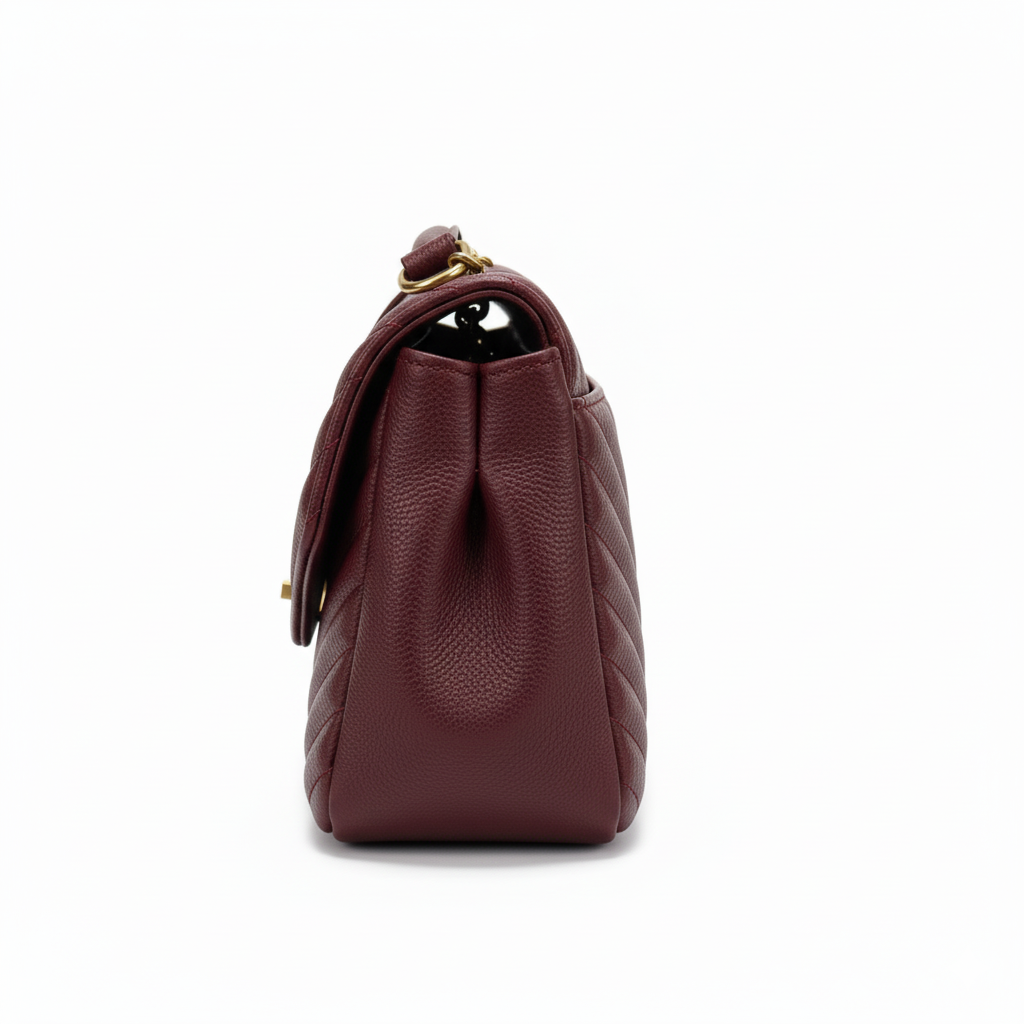 Quilted Top Handle Bag – Wine Red Edition