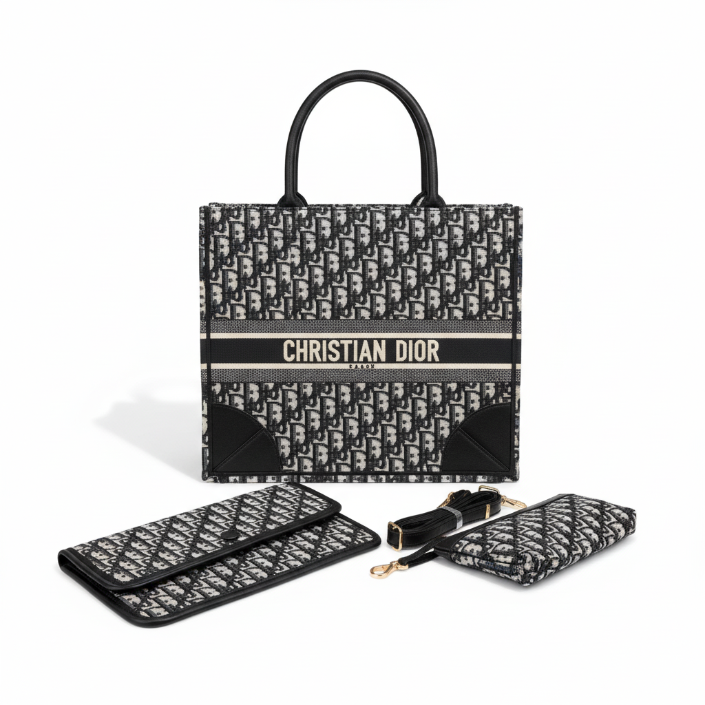 Monogram Tote Bag – Black Edition