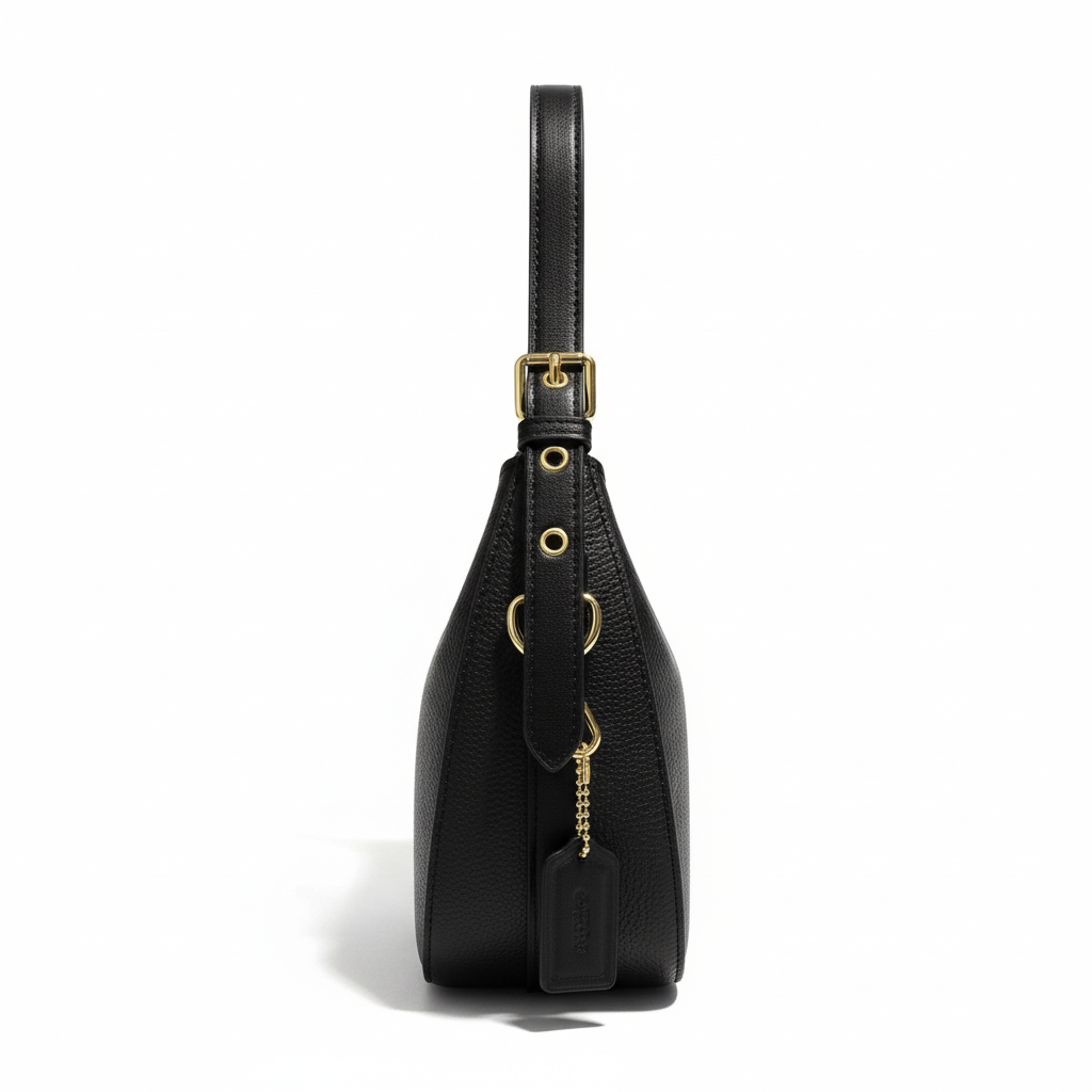 Embossed Shoulder Bag – Black Edition