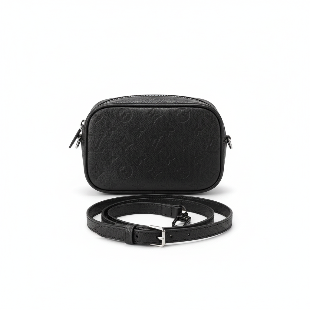 Monogram Crossbody Bag – Black Edition