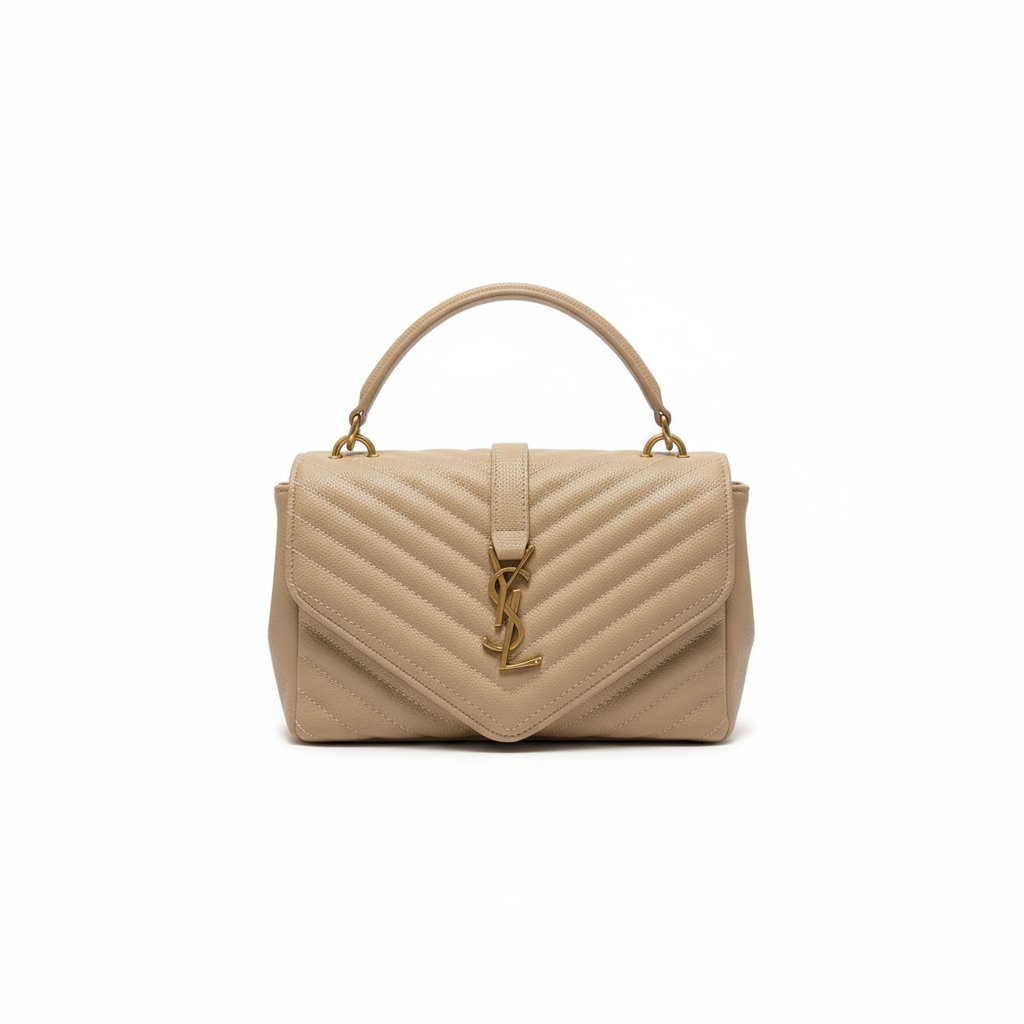Quilted Top Handle Bag – Beige Edition