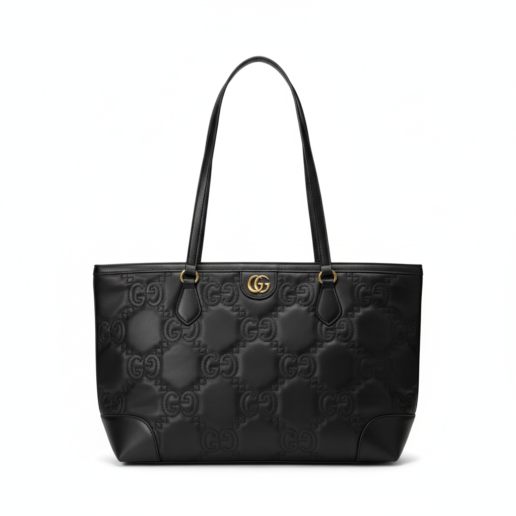 Embossed Tote Bag – Black Edition