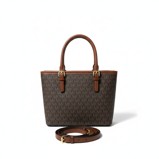 MK Monogram Tote Bag – Coffee Brown Edition