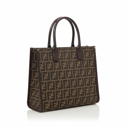 F Monogram Tote Bag – Coffee Brown Edition