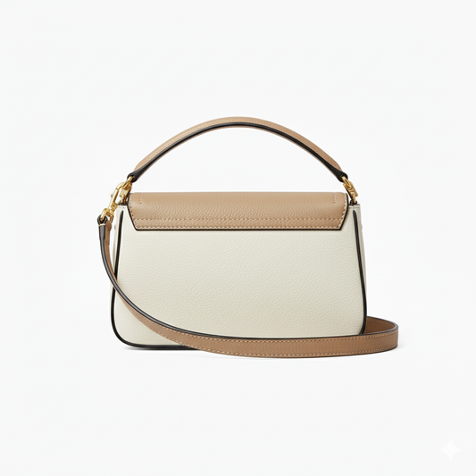 TB Logo Circle Shoulder Bag – Sandstone Edition