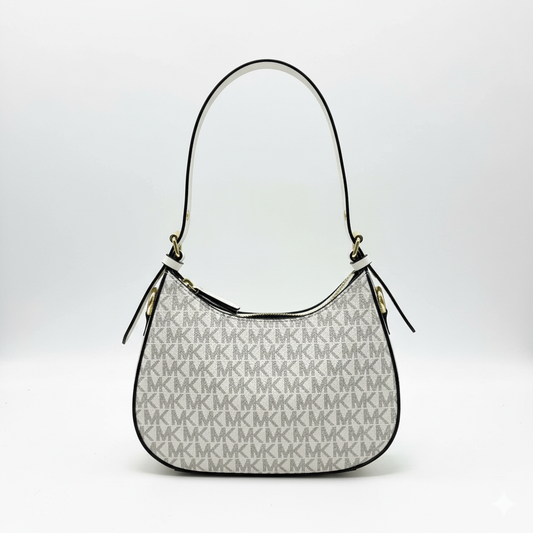 MK Monogram Shoulder Bag – White Edition