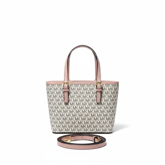 MK Monogram Tote Bag – Pink Trim