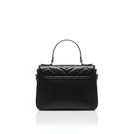 GG Quilted Top Handle Bag – Black Edition