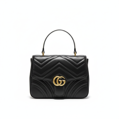 GG Quilted Top Handle Bag – Black Edition