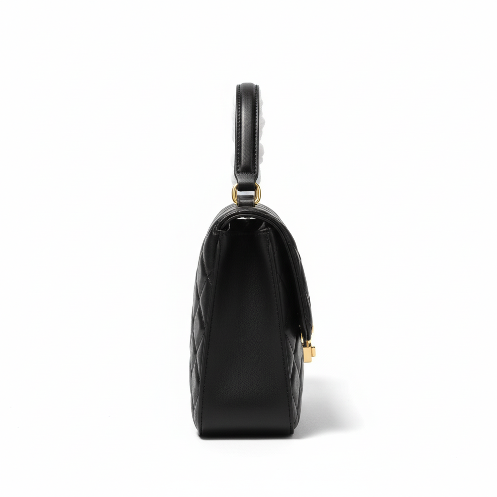 GG Quilted Top Handle Bag – Black Edition