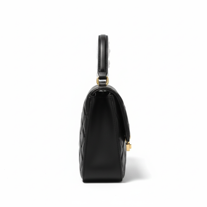 GG Quilted Top Handle Bag – Black Edition