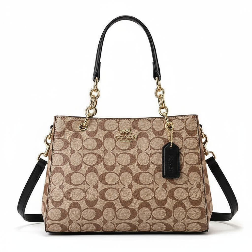 CH Signature Monogram Chain Tote – Brown Edition