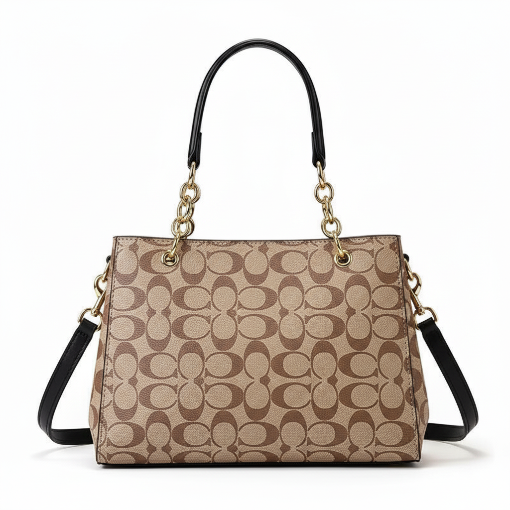 CH Signature Monogram Chain Tote – Brown Edition