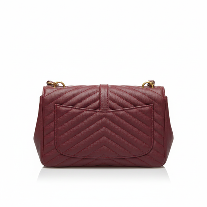 Quilted Top Handle Bag – Wine Red Edition
