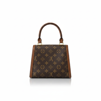 Monogram Top Handle Bag – Coffee Brown Edition