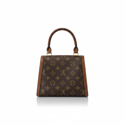 Monogram Top Handle Bag – Coffee Brown Edition