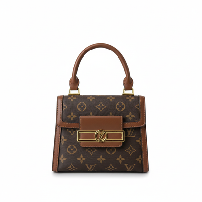 Monogram Top Handle Bag – Coffee Brown Edition