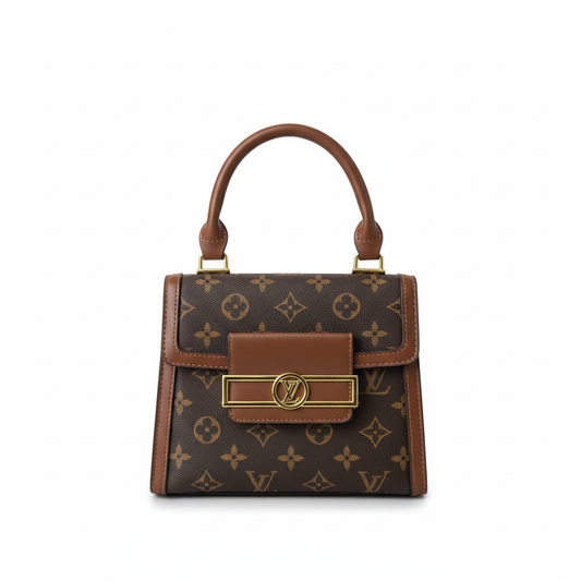 Monogram Top Handle Bag – Coffee Brown Edition