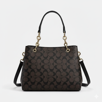 CH Signature Chain Tote – Dark Brown Edition