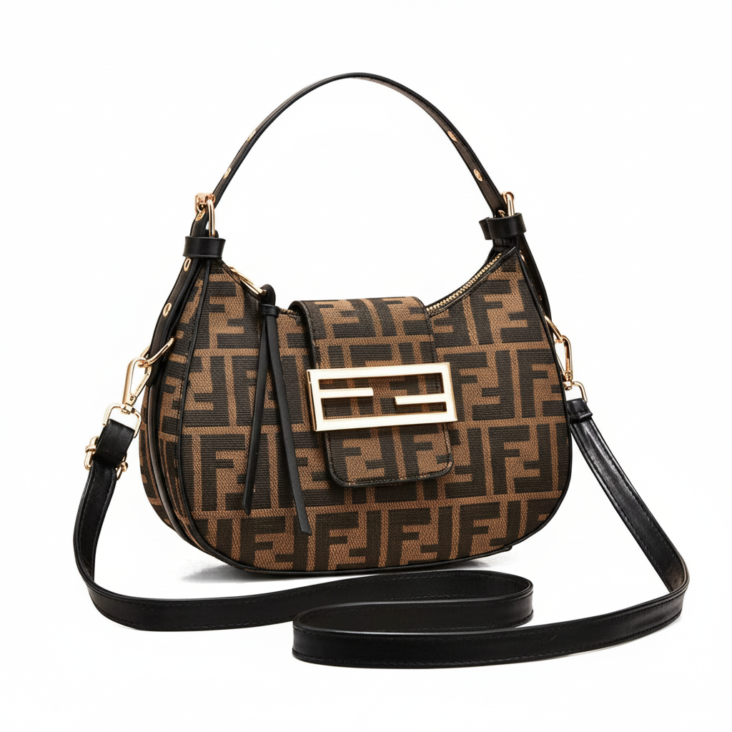 F Monogram Shoulder Bag – Brown Edition