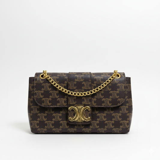 Monogram Chain Bag – Coffee Brown Edition