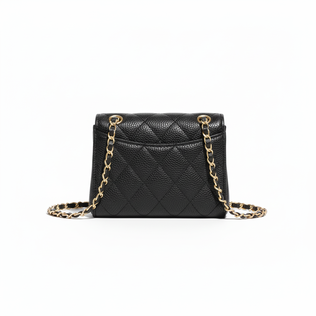 C Quilted Mini Flap Bag – Black Edition