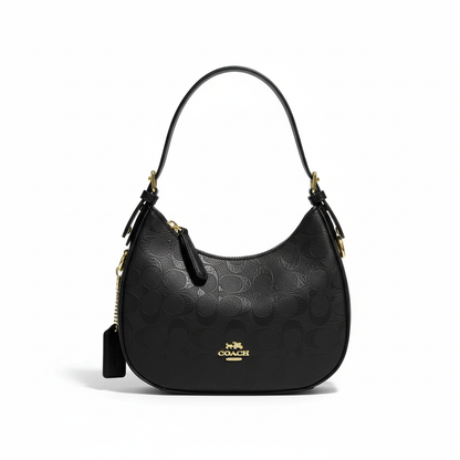 Embossed Shoulder Bag – Black Edition