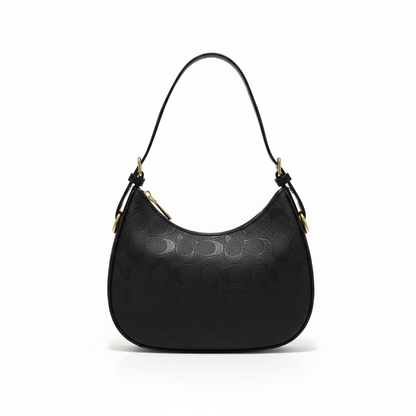 Embossed Shoulder Bag – Black Edition