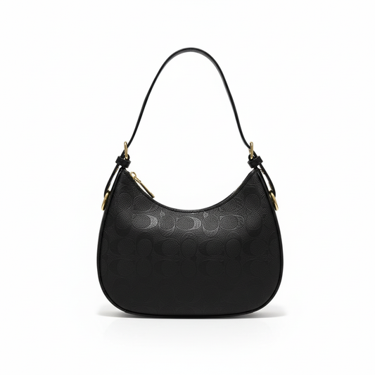 Embossed Shoulder Bag – Black Edition