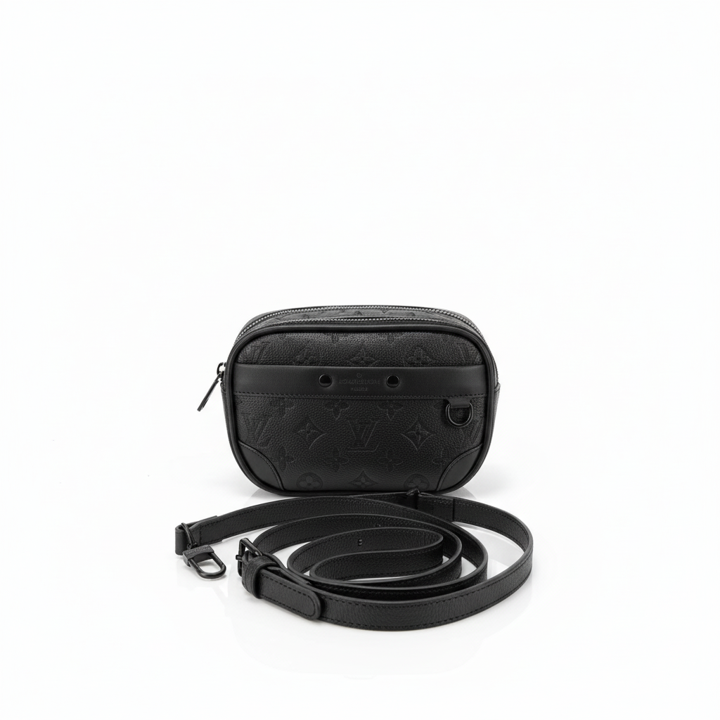 Monogram Crossbody Bag – Black Edition