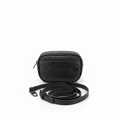 Monogram Crossbody Bag – Black Edition