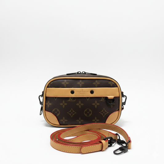 Monogram Crossbody Bag – Coffee Brown Edition