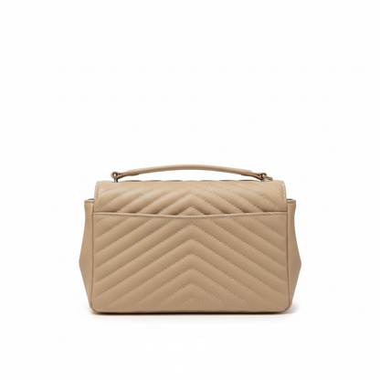 Quilted Top Handle Bag – Beige Edition