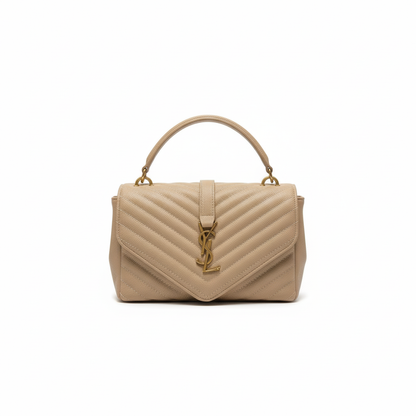 Quilted Top Handle Bag – Beige Edition