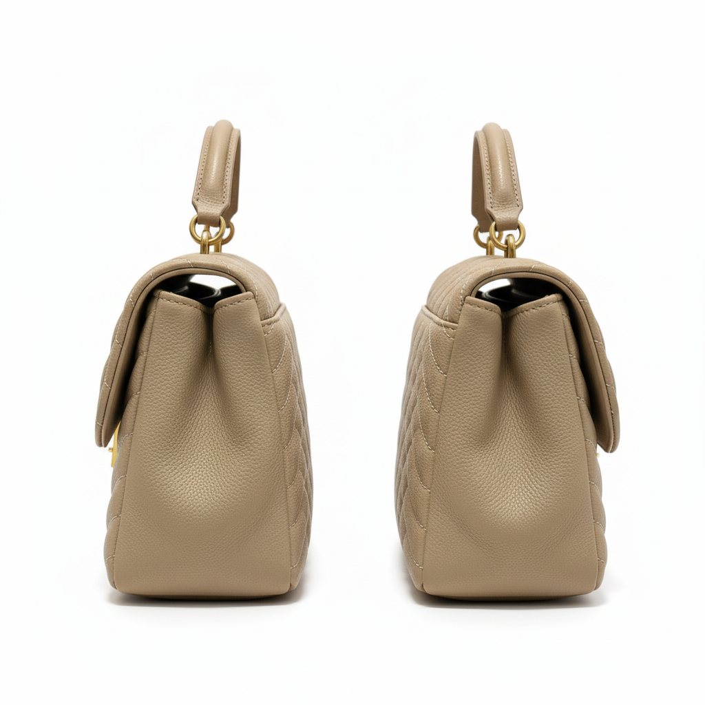 Quilted Top Handle Bag – Beige Edition