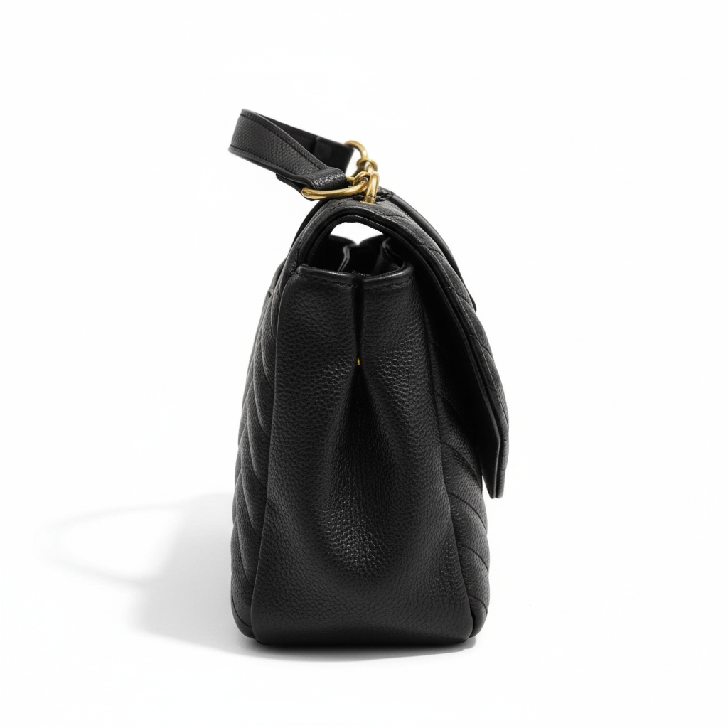 Quilted Top Handle Bag – Black Edition