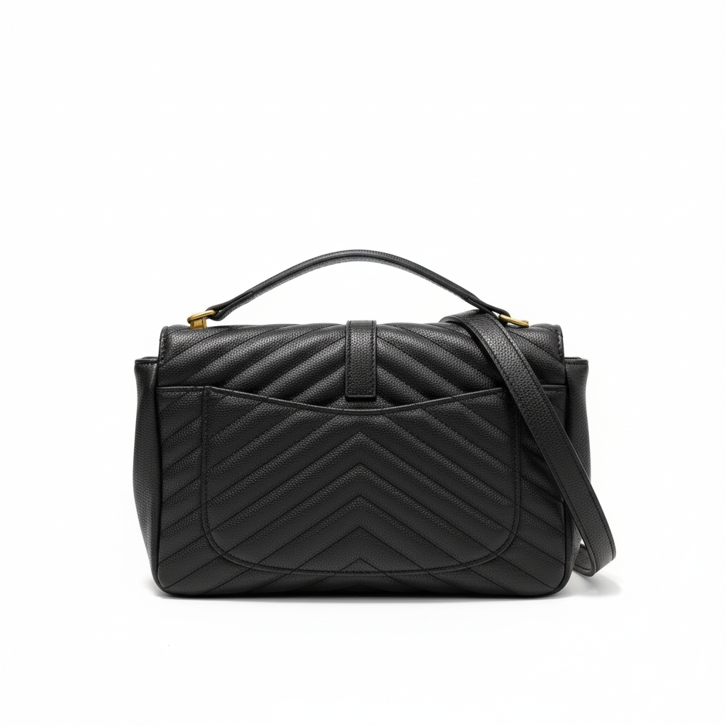 Quilted Top Handle Bag – Black Edition