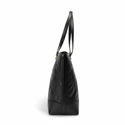 Embossed Tote Bag – Black Edition