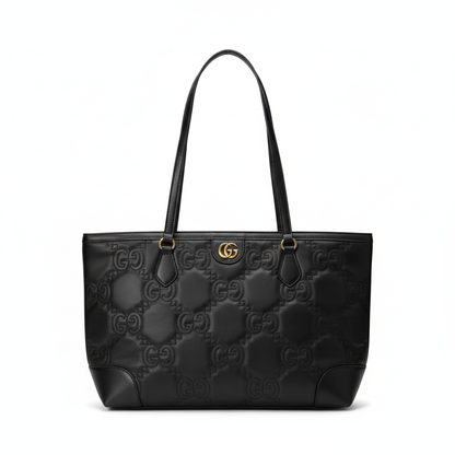 Embossed Tote Bag – Black Edition