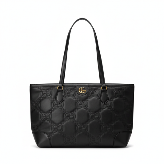 Embossed Tote Bag – Black Edition
