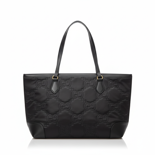 Embossed Tote Bag – Black Edition