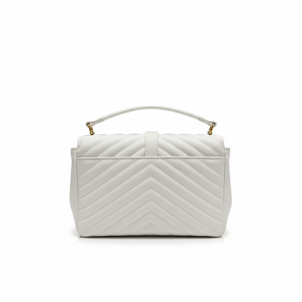 Quilted Top Handle Bag – White Edition