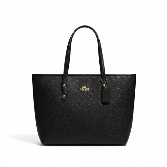 Classic Embossed Tote – Black Edition