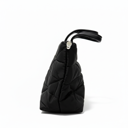 Quilted Nylon Tote Bag – Black Edition