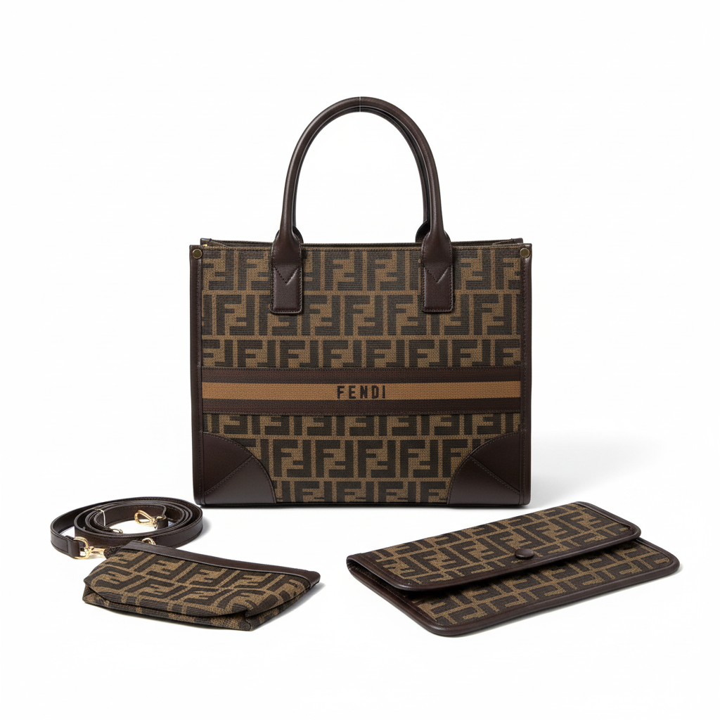 Monogram Tote Bag – Coffee Brown Edition