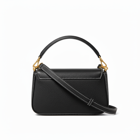 TB Logo Circle Shoulder Bag – Noir Edition